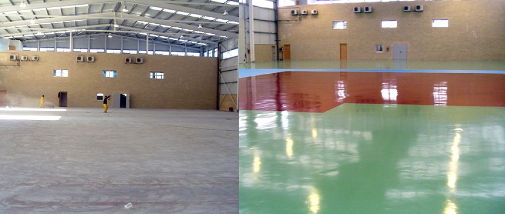 Reparación, pintado y marcaje de zonas en nave industrial para empresa de reciclaje de residuos en Gipuzkoa