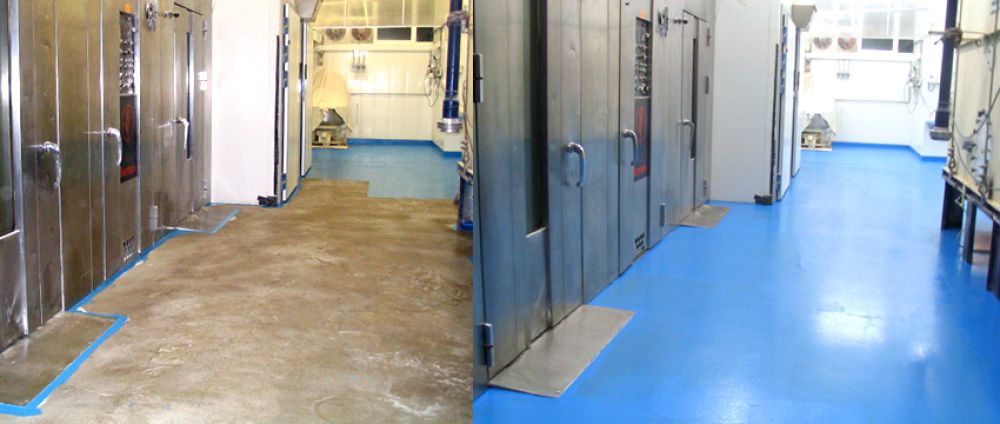 Reparacion de solera de hormigón con problemas de humedad en Gipuzkoa