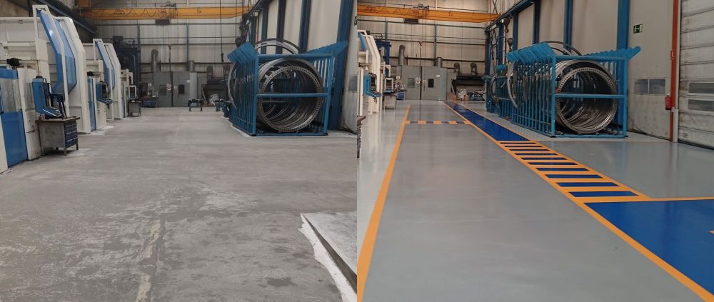 Pintado y señalización de seguridad en nave industrial: transformación integral