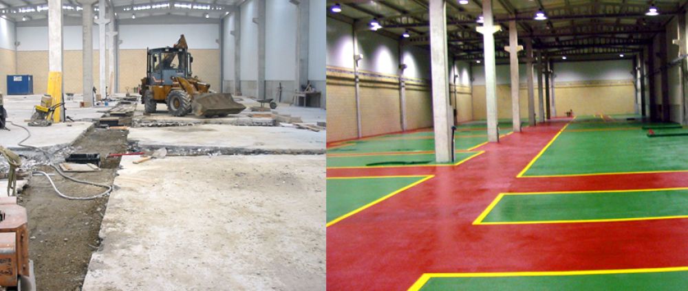 Pavimento multicapa antideslizante para nave industrial en Gipuzkoa